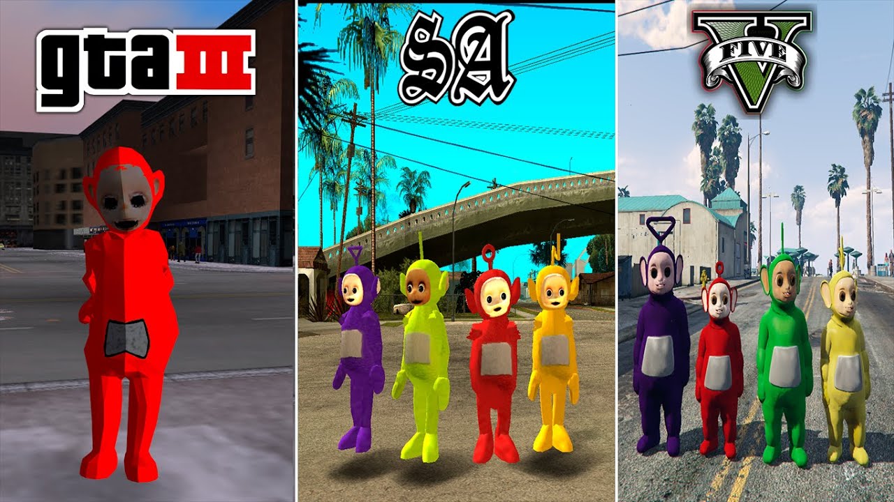 Teletubbies in GTA Games (Evolution)
