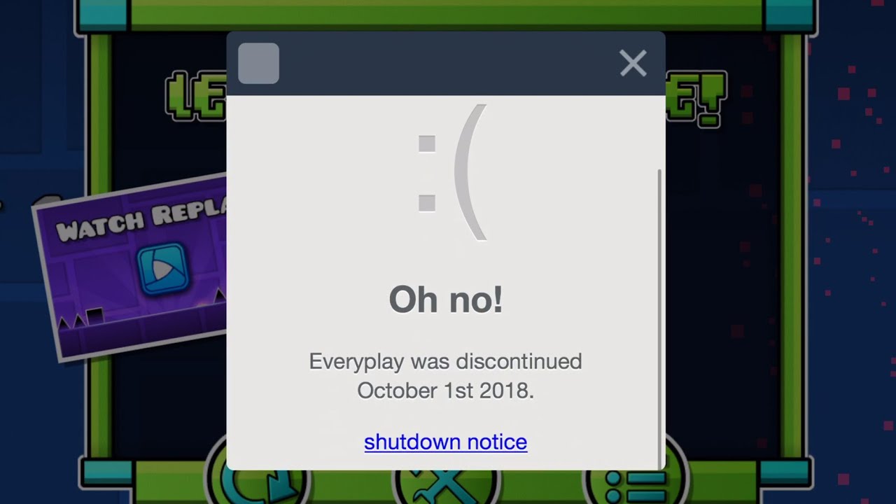 How to fix &ldquo;Everyplay was discontinued&rdquo;
