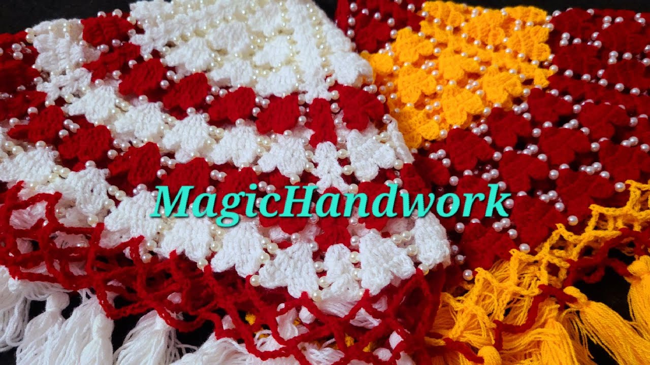 ❤️ मोती पूजा थालीकवर, थालपोश बनाना सीखें, लोकारीचा रूमाल, Heart shape Beaded Tablecloth, Moti Rumal