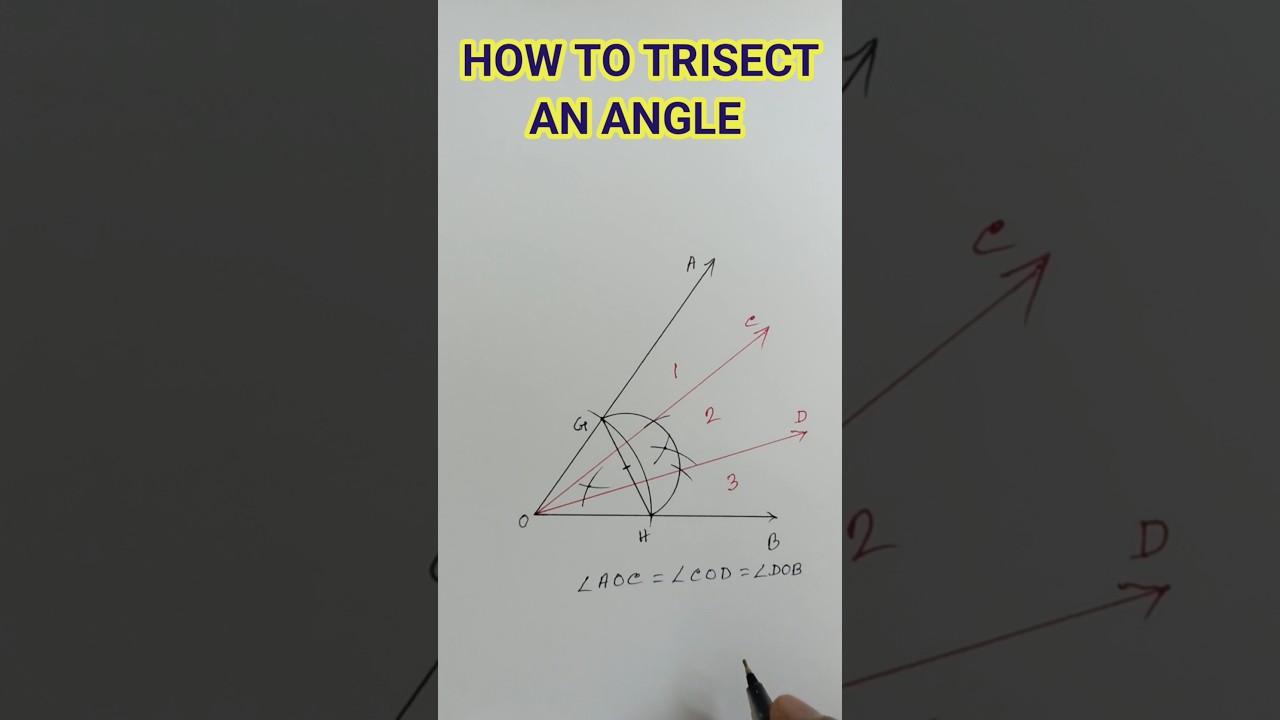 How to trisect an angle #ytshort #shorts #trisect