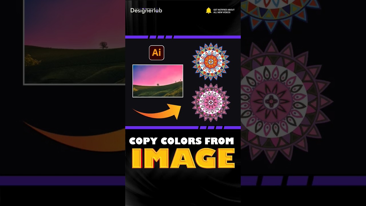 How To Copy Colors From Another Image In Illustrator #shorts