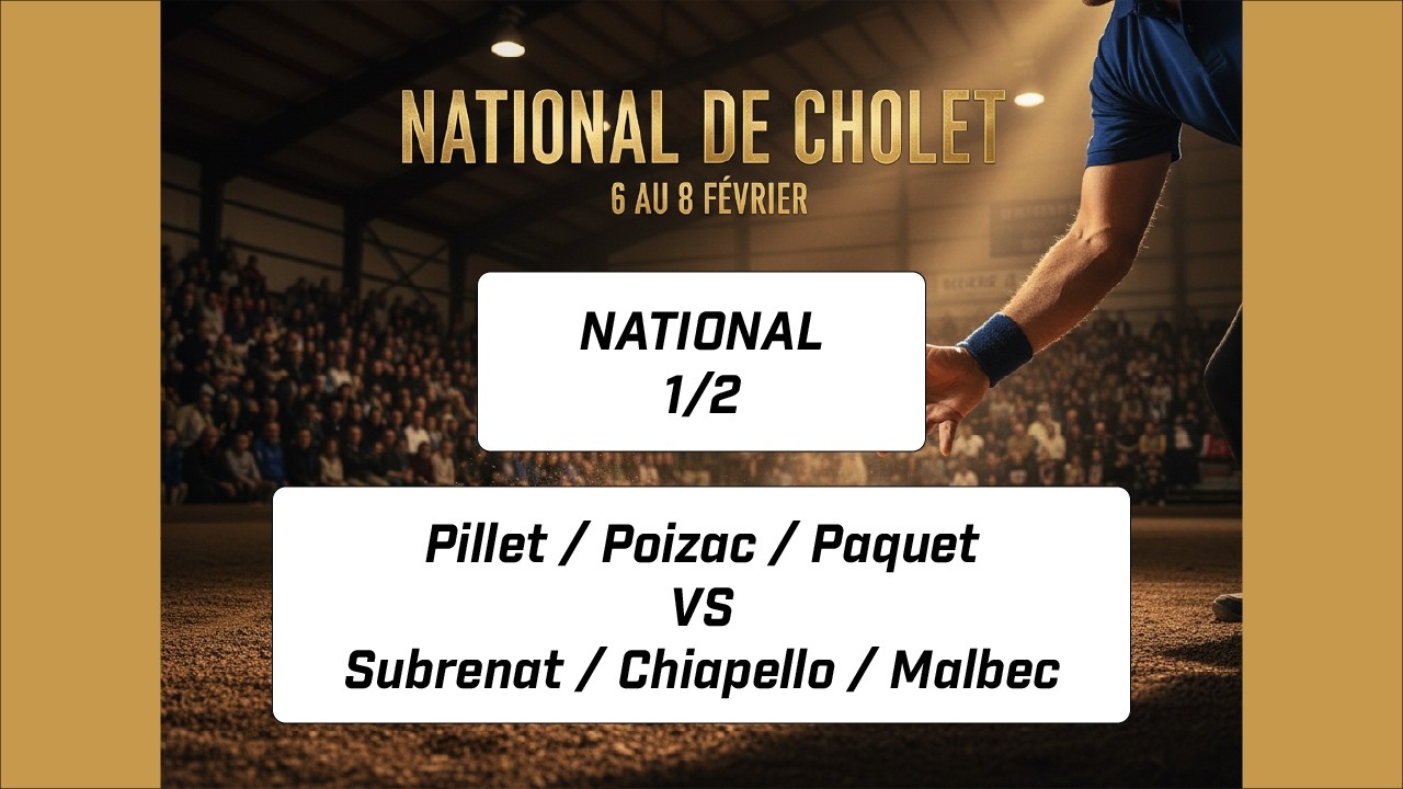 DEMI-FINALE 1 | Pillet - Poizac - Paquet vs SUBRENAT - Chiapello - Malbec | National Cholet 2026
