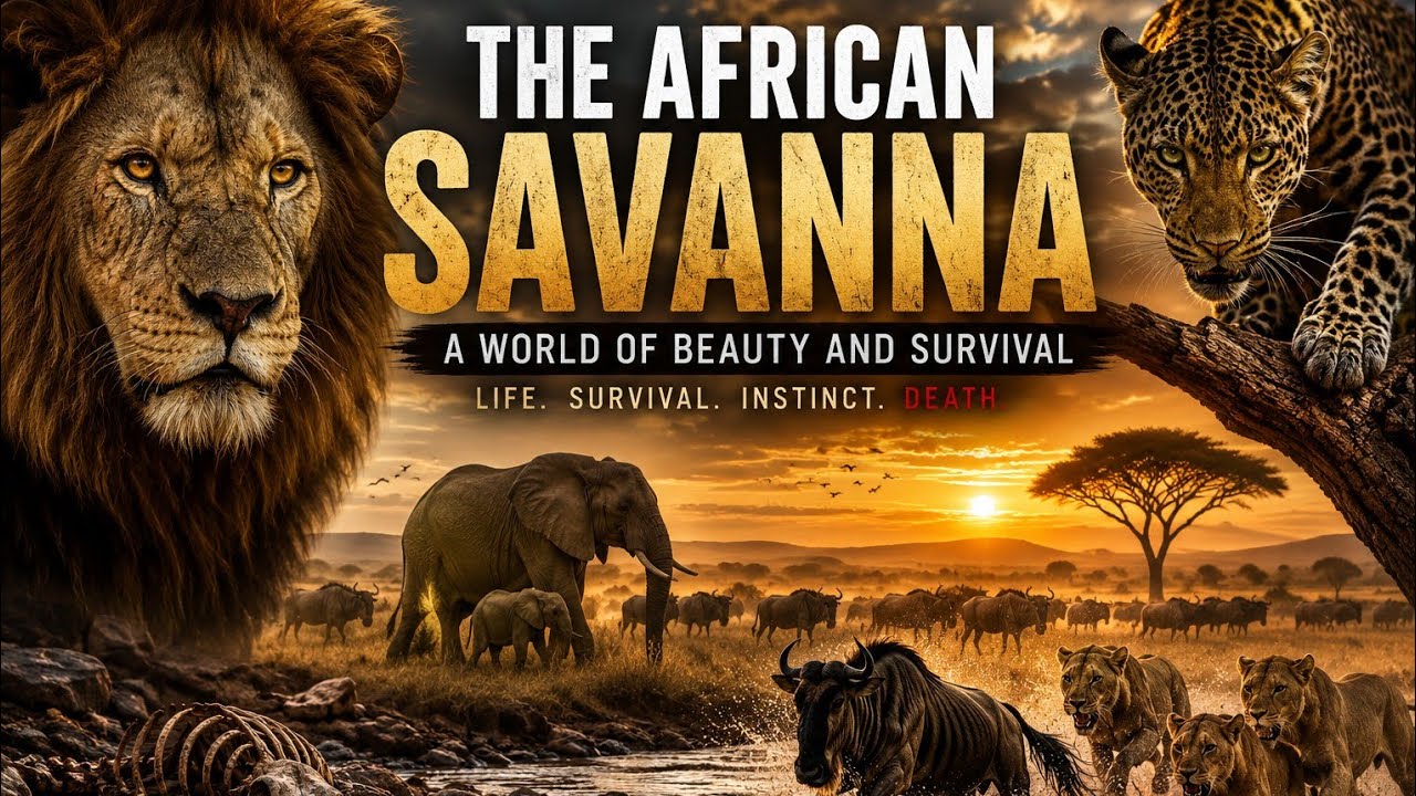 The African SAVANNA : A WORLD OF BEAUTY AND SURVIVAL 🌍💫