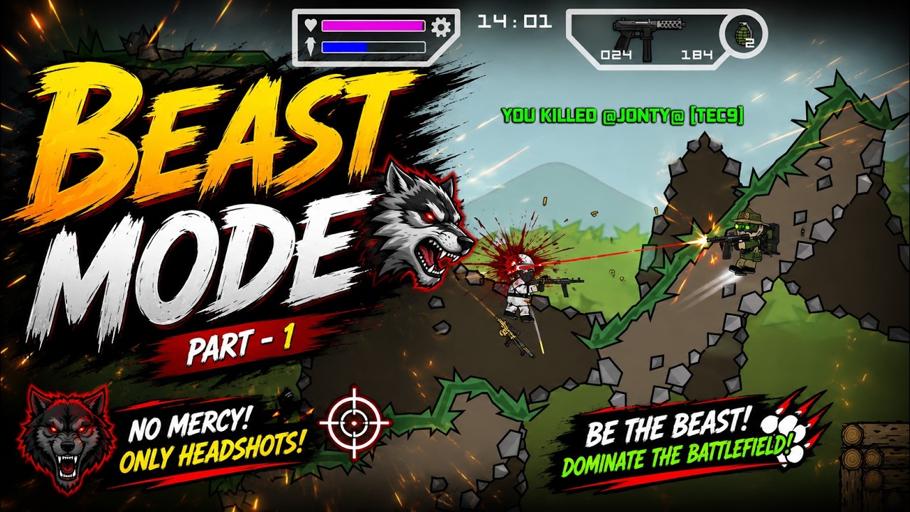BEAST MODE 🐺 Part -1 | Dominating Every Match 🔥 Mini Militia Highlights | @rockstar_gaming_08
