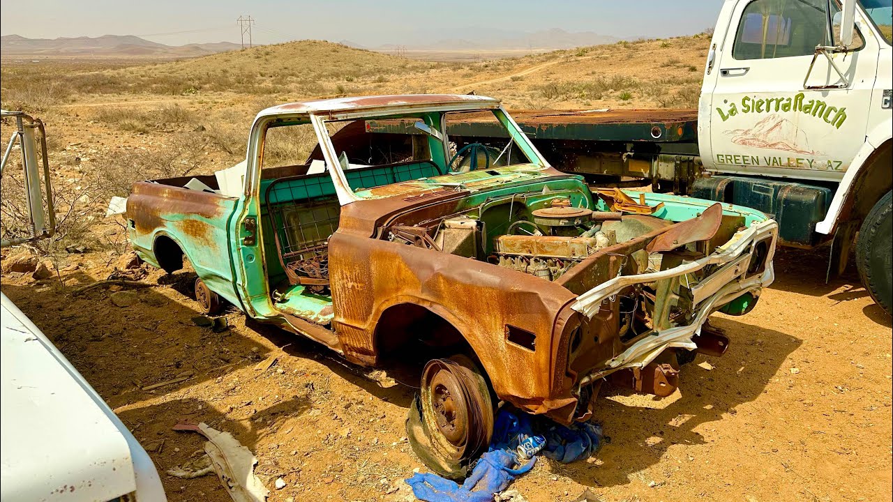 Will a MANGLED 1969 Chevy run after 40 years? BURNED DOWN but saved from THE CRUSHER!