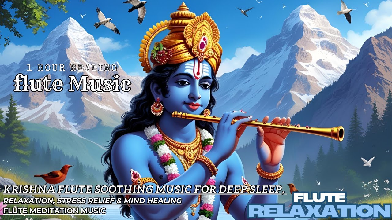 Krishna Flute Soothing Music For Deep Sleep, Relaxation, Stress Relief & Mind Healing | 1hour Flute