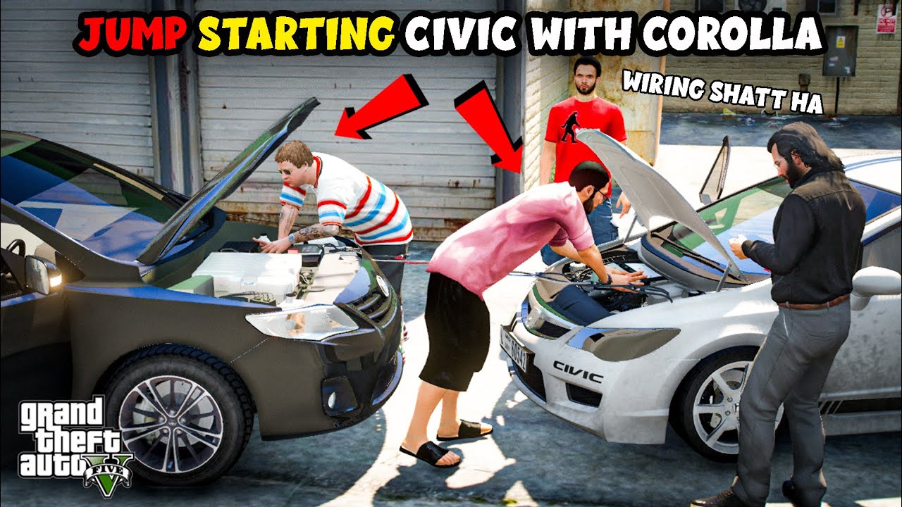JUMP STARTING CIVIC WITH COROLLA | JIMMY GOT ANGRY ON DAYYAN | NB - EP #13 | GTA 5 PAKISTAN