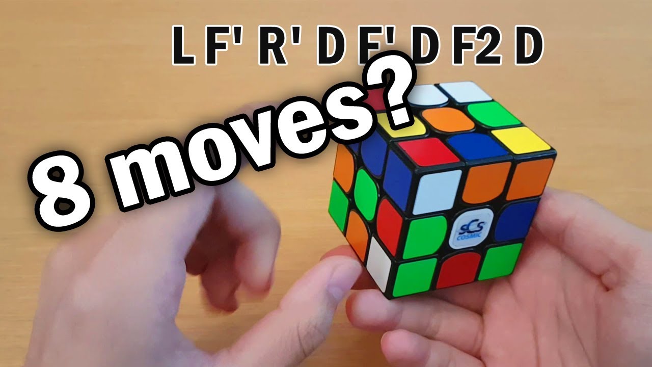Rubik's Cube 8-move Cross Example/Walkthrough Solves