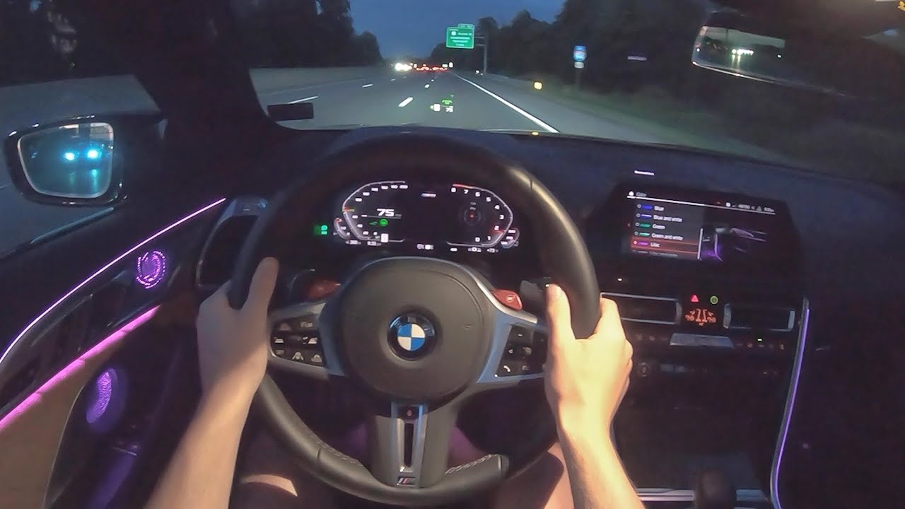 2020 BMW M8 Competition Coupe - POV Night Drive (Binaural Audio)