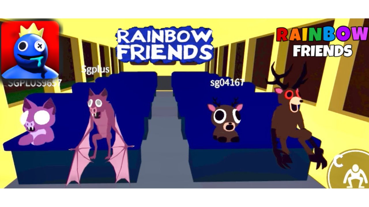 Playing As Normal Deer And Bat VS Baby deer and bat in Rainbow friends full gameplay