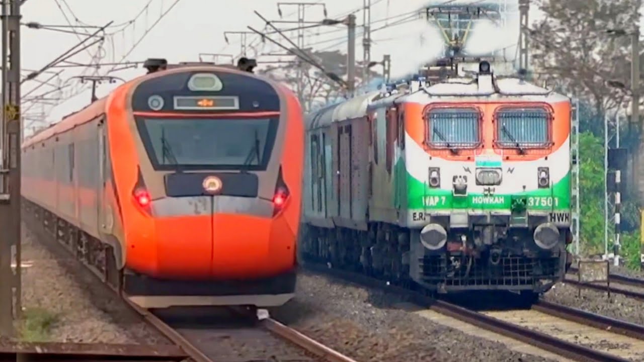 🔥 Fastest VANDE BHARAT Express Train Video | High Speed Train Video | Express Train at Full Speed