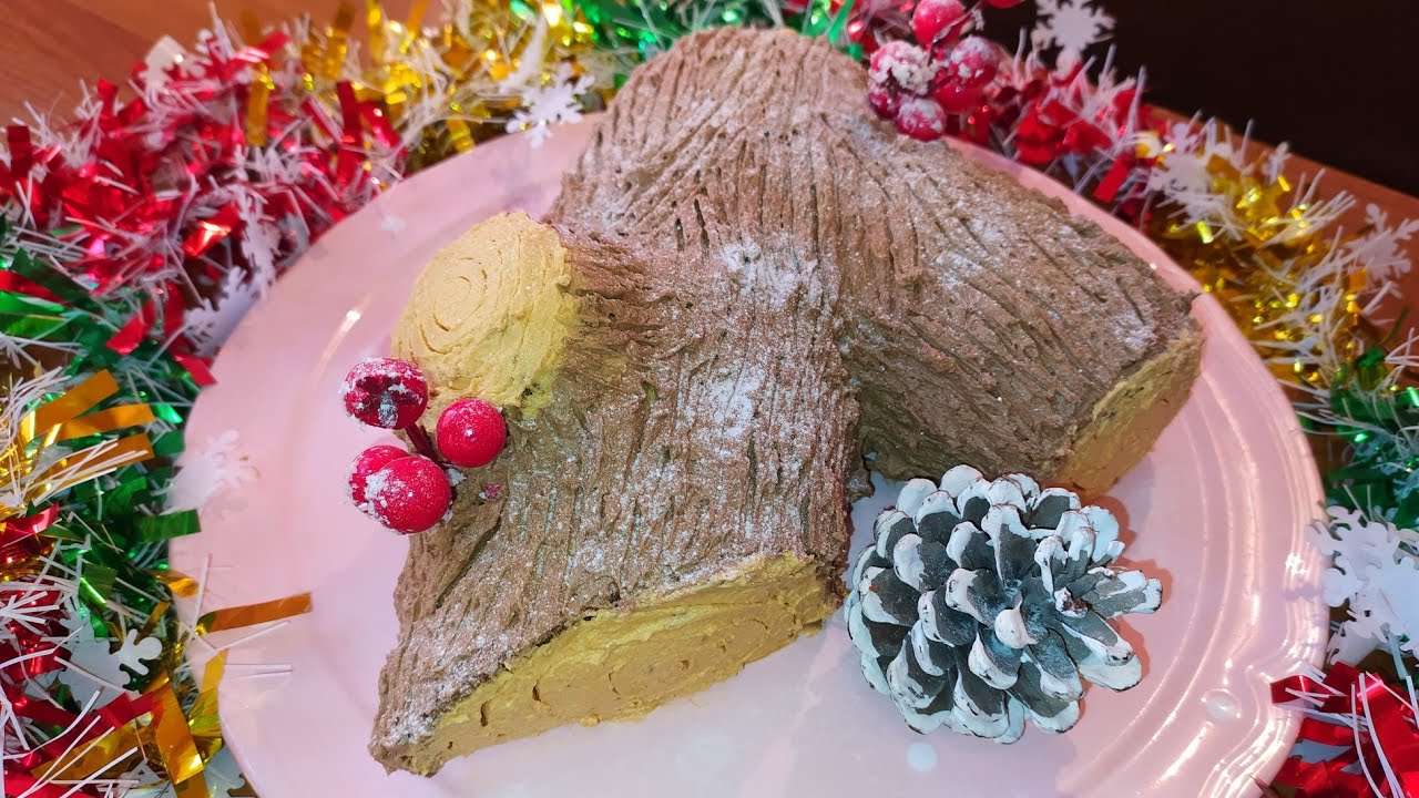Kötük tortu🌲Yeni il☃️tortu.Kütük pastası.Клейкий торт.Stick cake.yilbasi pastasi.kütük tortu