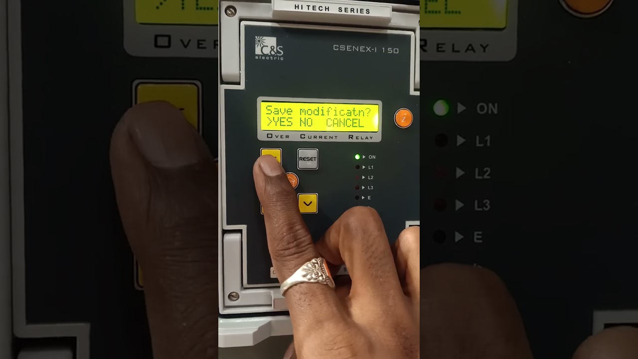 Relay parameters setting of CSENEX-1 150. #relay #youtubeshorts #C&S #electrical #engineering