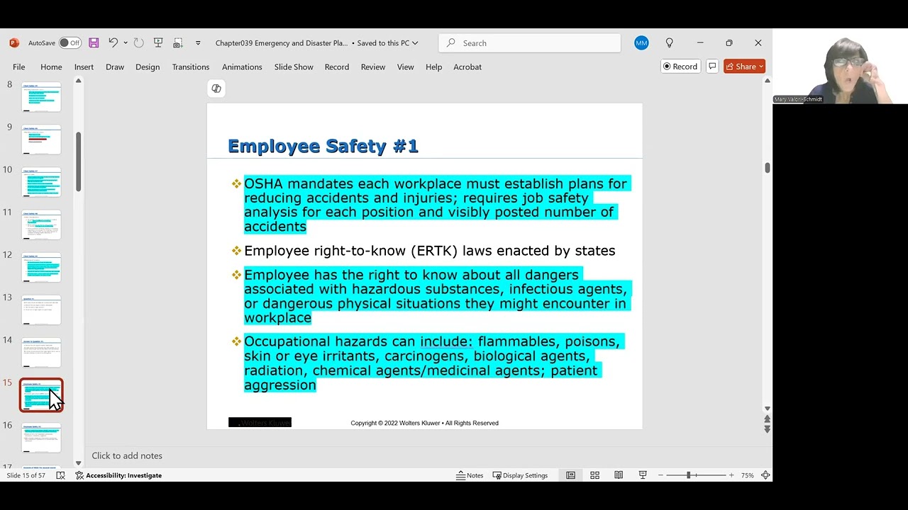 Fundamentals Chapter 39 Emergency Preparedness