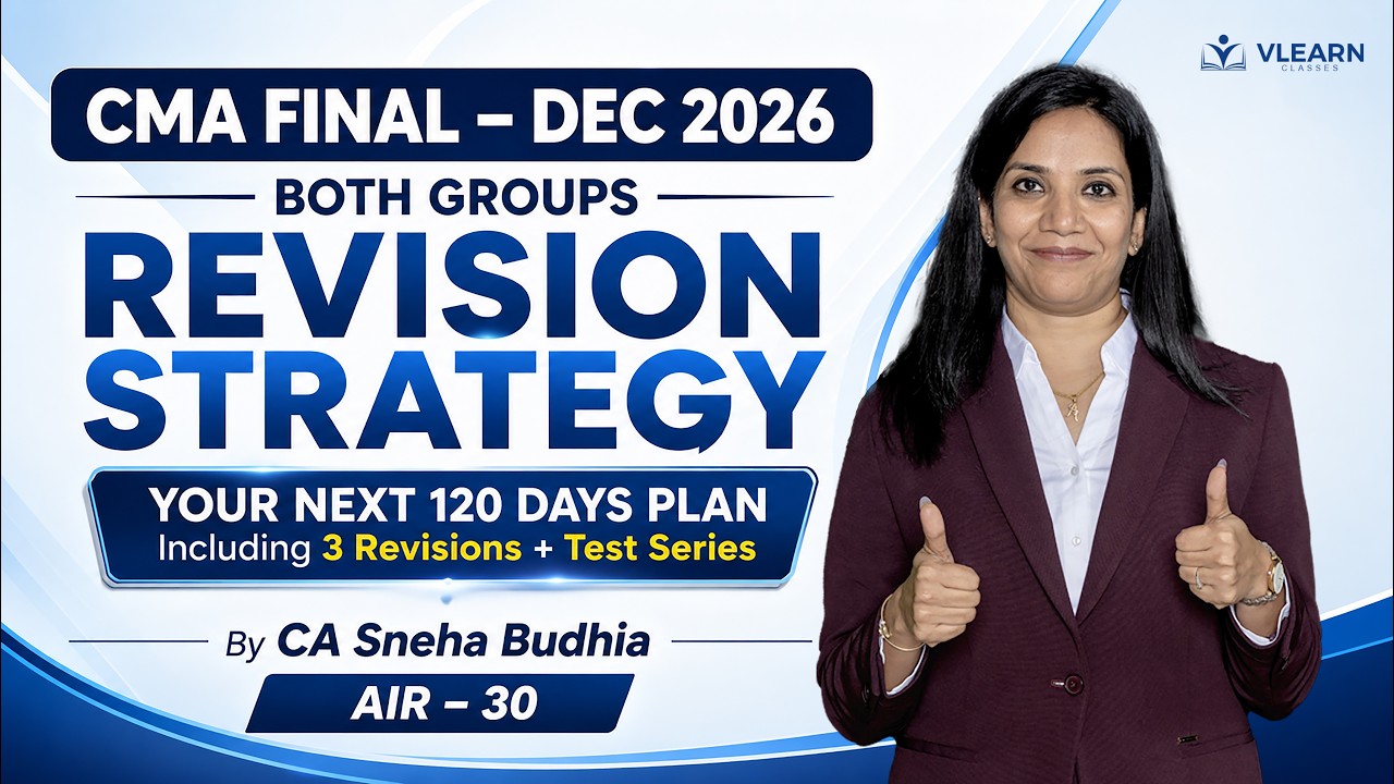 CMA Final Both Groups Strategy 🔥 | Complete Study Plan for Dec'26 | CA Sneha Budhia
