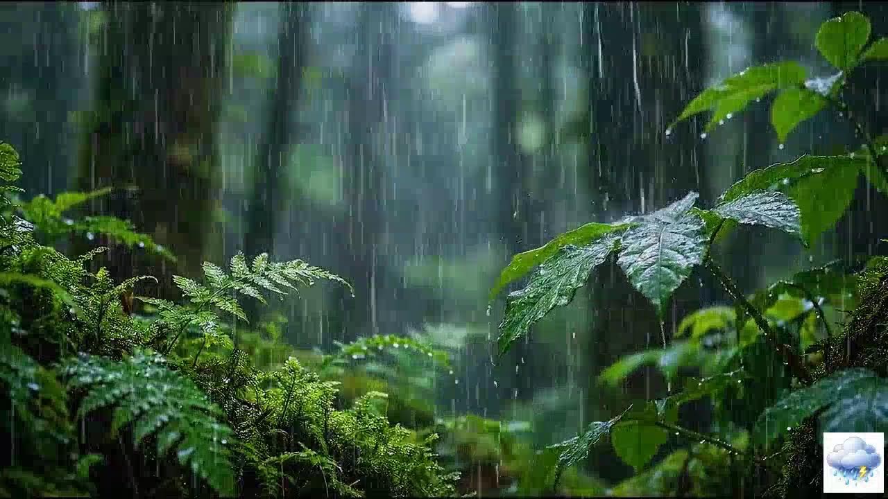 🌲 Forest Rain on Leaves LIVE for Deep Sleep & Meditation