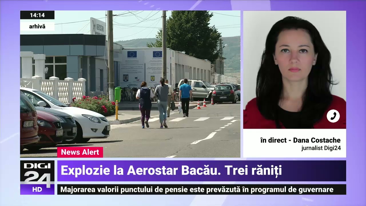 Explozie, urmată de un incendiu, la Aerostar Bacău. Trei victime, între care două cu arsuri