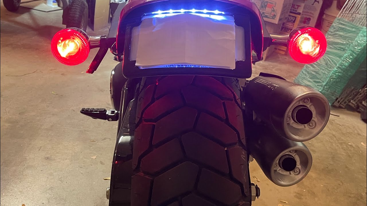 Custom Dynamics Curved Plate Holder For My Harley!😎