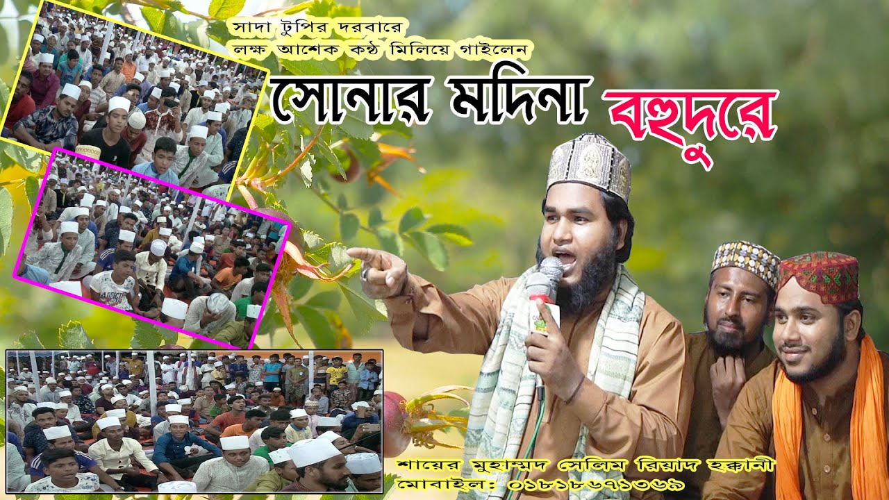 মনোমুগ্ধকর গজল, সোনার মদিনা বহুদূরে। শায়ের মুহাম্মদ সেলিম রিয়াদ হক্কানী, চিশতিয়া দরবার, কুমিল্লা।