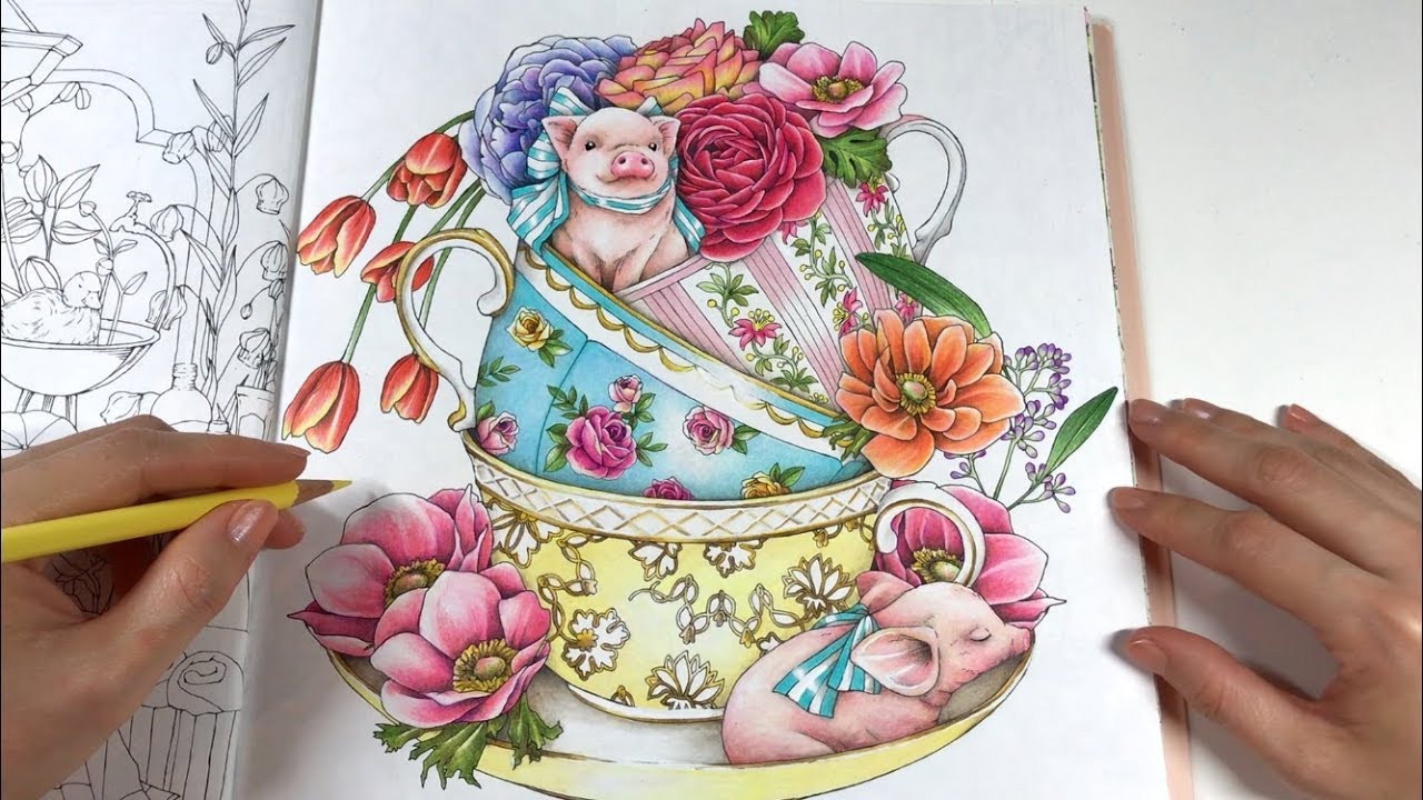 ROSE COLORING | Tea Party - Part 3 | Menuet De Bonheur