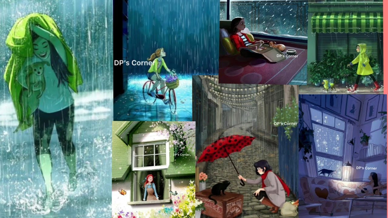 Rainy Day DP's | Girls In Rain | Dpz For Girls In Rain | Aesthetic Rain DP's For Girls | DP's Corner