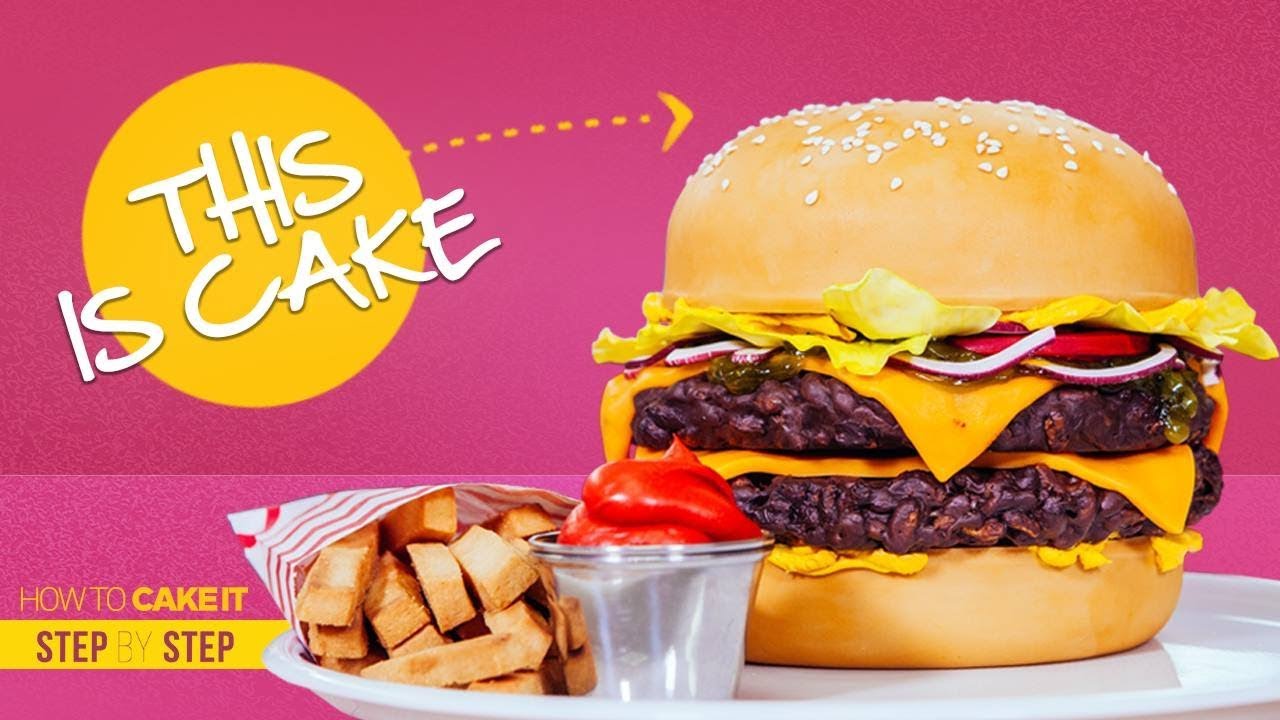 How To Make A Cheeseburger ?? and Fries ?? Out Of Cake ?? Step By Step | How To Cake It