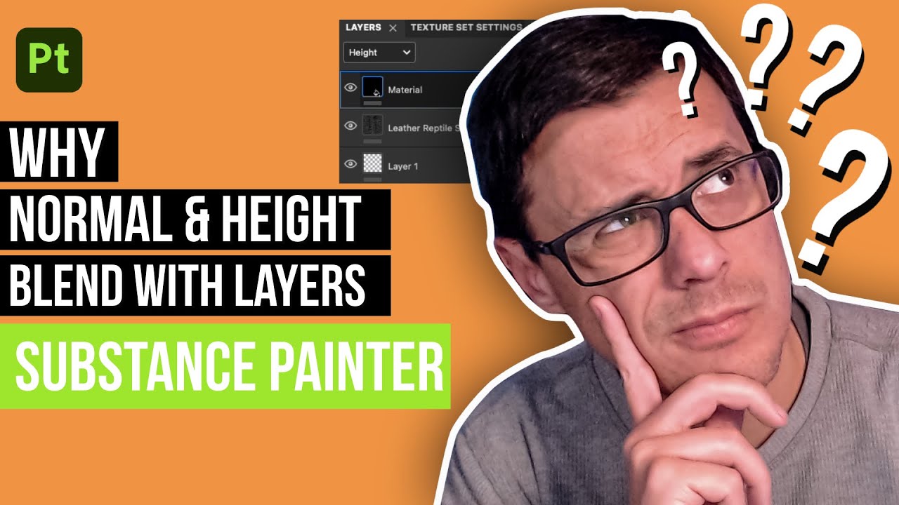 Why Normal & Height blend with layers in Substance Painter