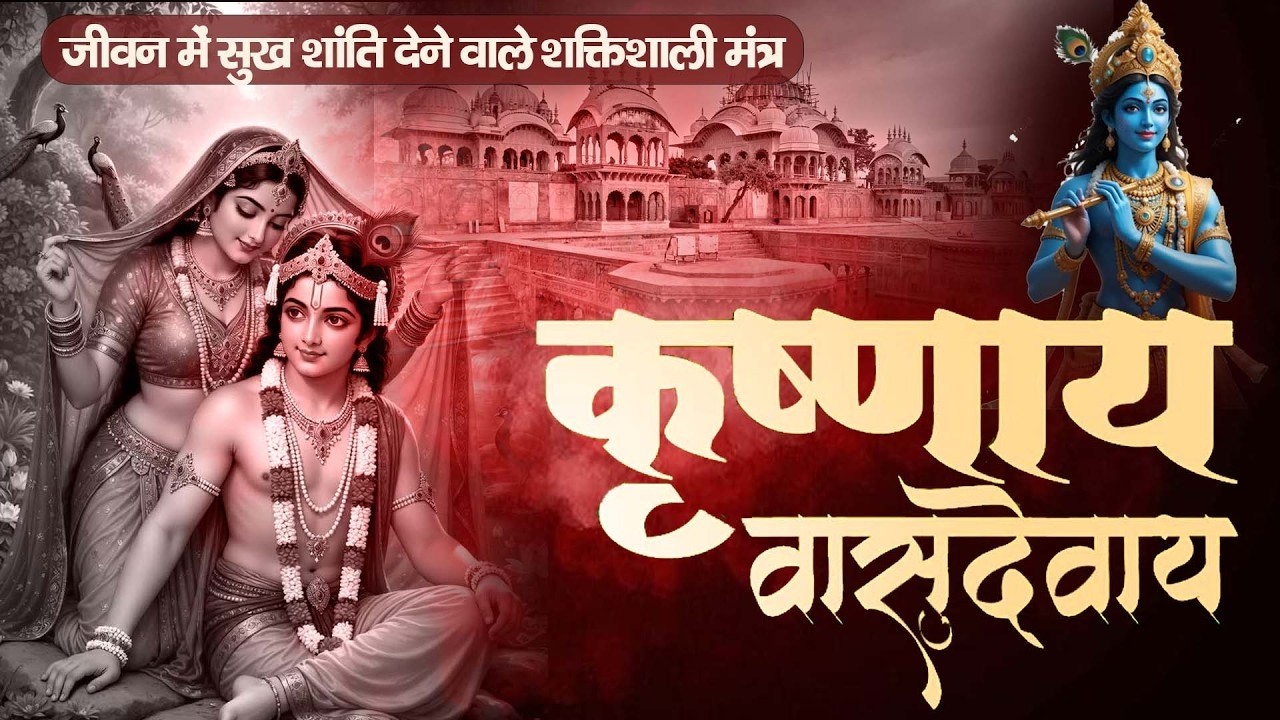 1 HOURS - कृष्ण मंत्र 108 बार | कृष्णाय वासुदेवाय | Krishnaya Vasudevaya | Powerful #krishnabhajan
