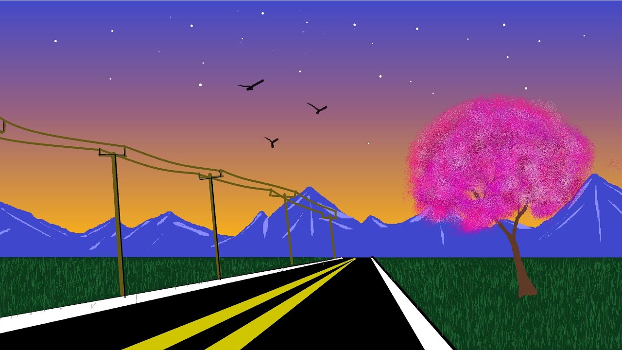 Draw to read scenery drawing ll ms paint Design ll computer painting ll ms paint 🎨🫟🎨 i