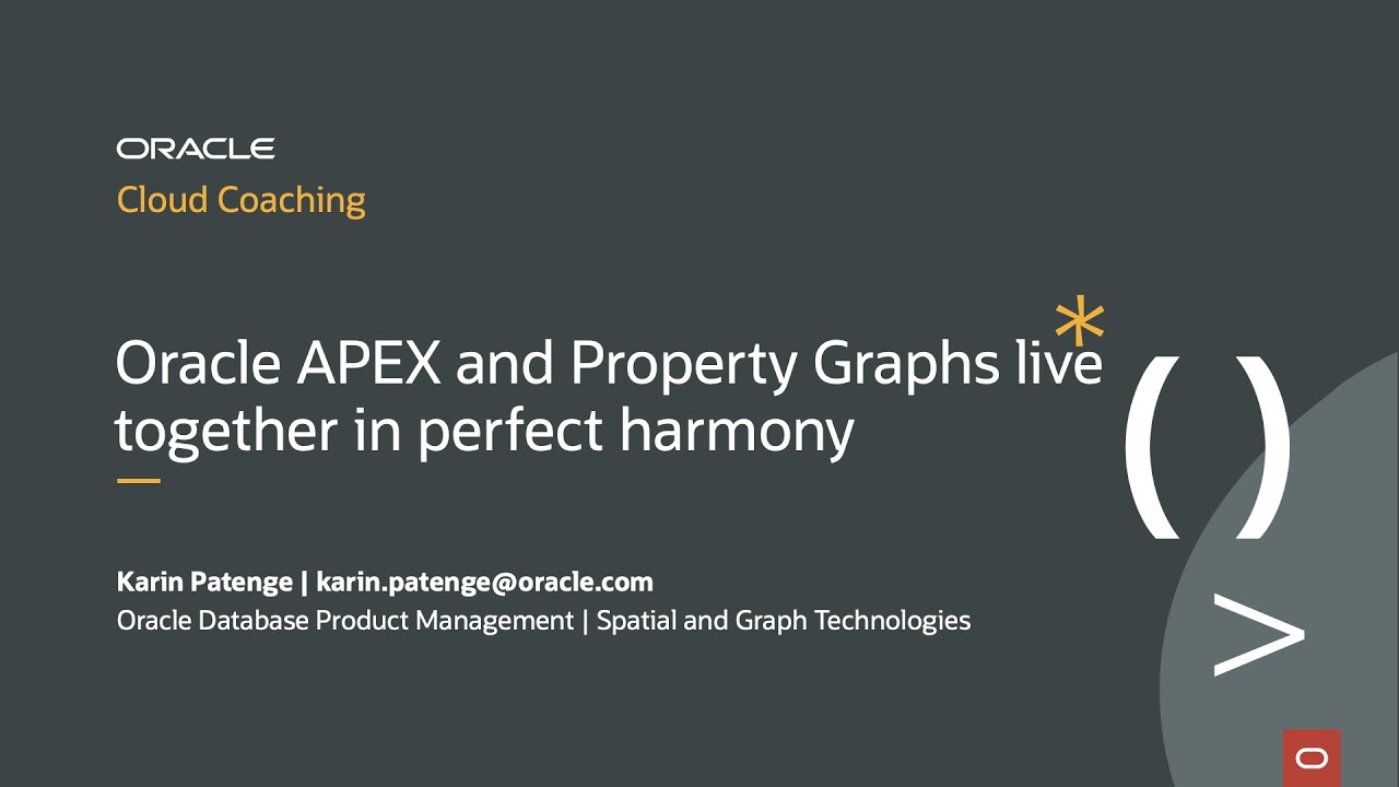 Cloud Coaching - Oracle APEX and Property Graphs live together in perfect harmony