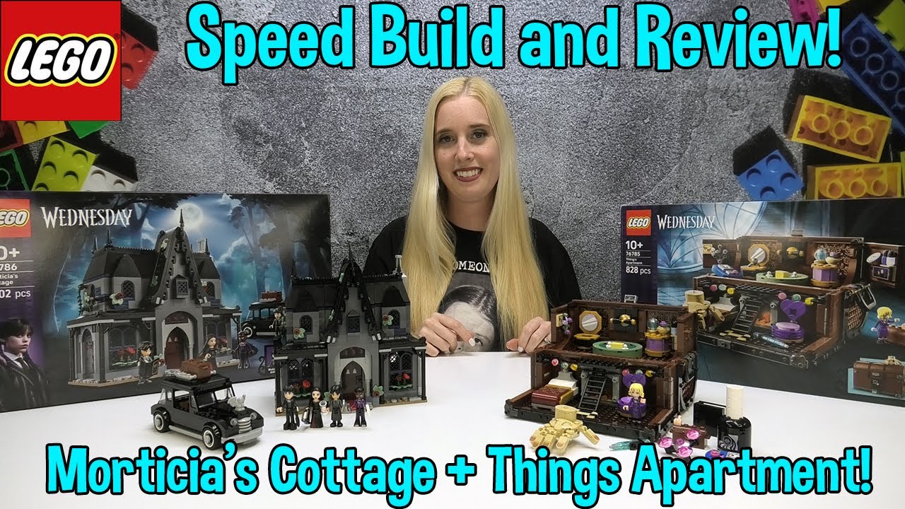 First Look at LEGO Wednesday Sets: Thing's Apartment + Morticia's Cottage | Speed Build and Review!