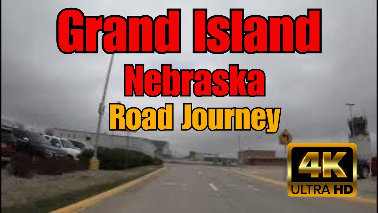 Driving Grand Island, Nebraska: Central Nebraska Regional Airport to Downtown | 4K POV