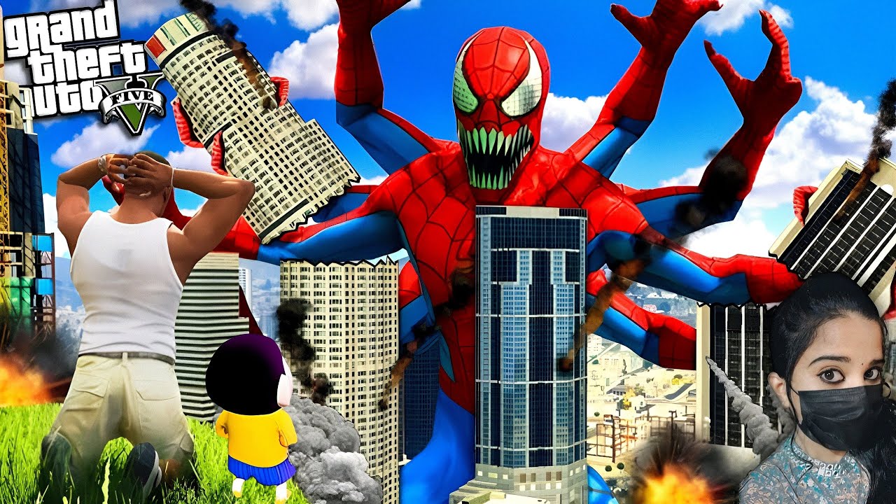 Spider Venom Occupied Entire City - GTA5 #164
