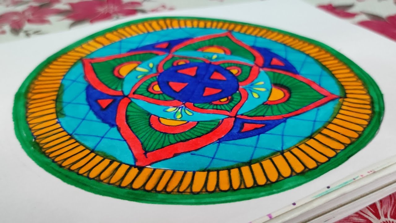 Satisfying Mandala Coloring Video | Vibrant Rainbow Art Timelapse [ASMR Relaxing] @radiantramola 