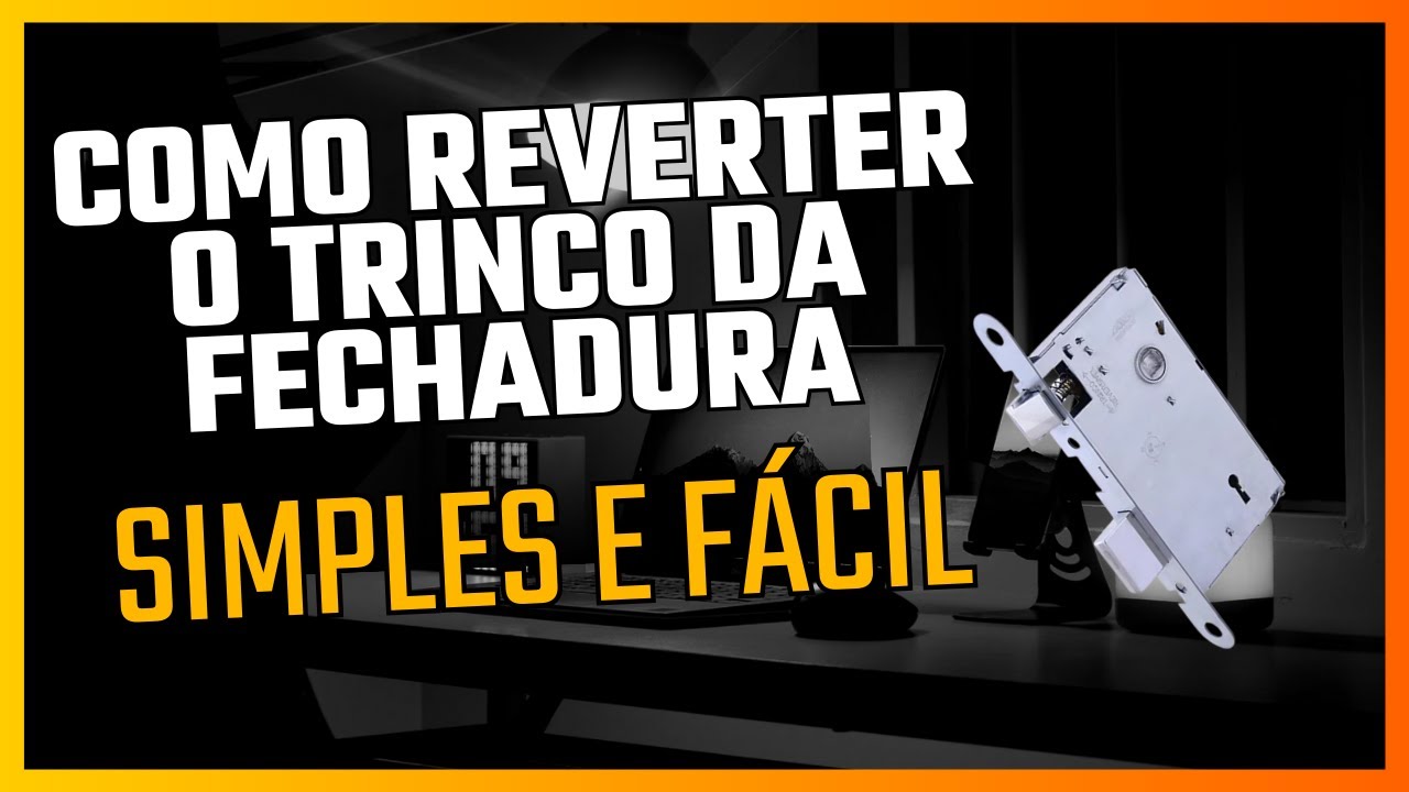 Como reverter o trinco da fechadura de uma porta.
