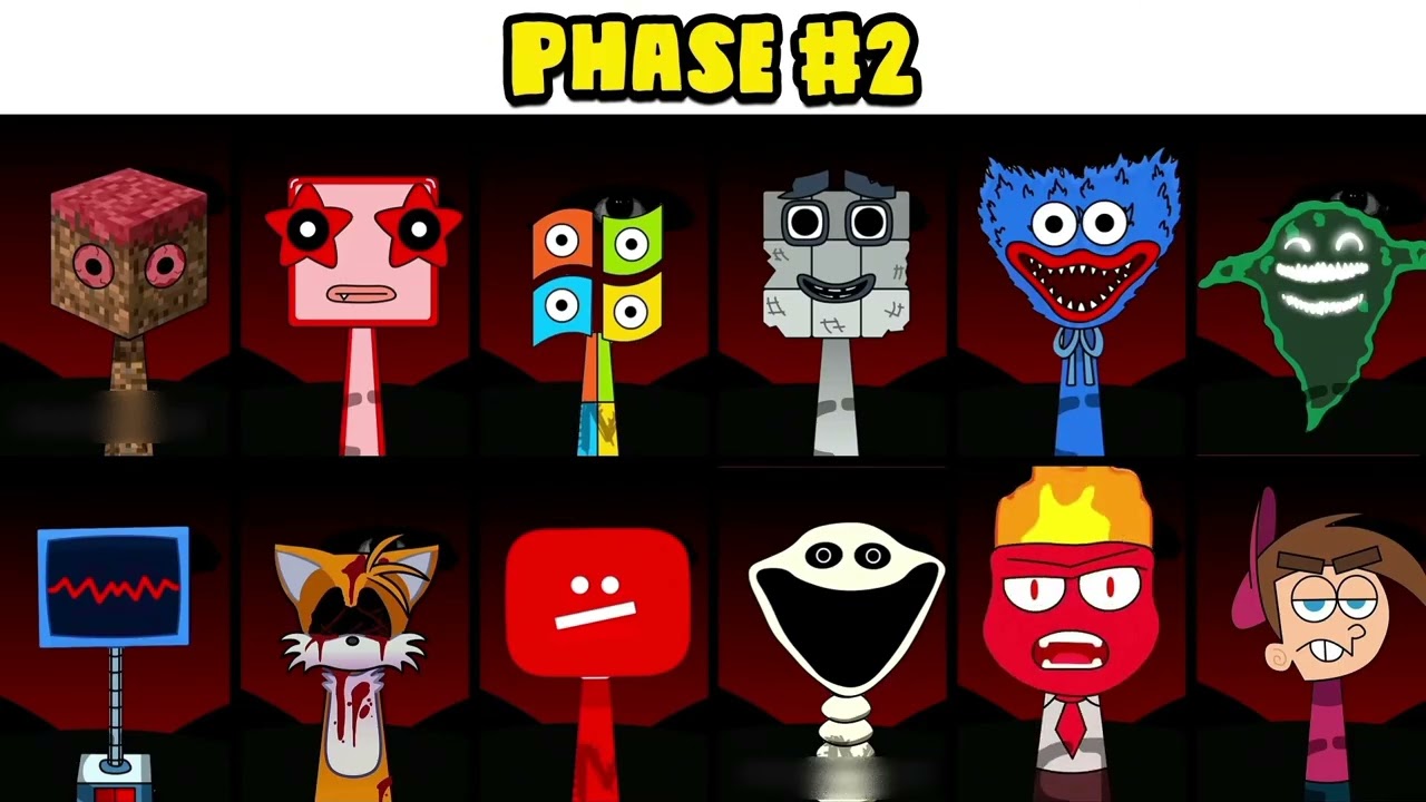 Sprunki OC All new phrases of triangle (from save the Shapes) From phase 1 to phase 5 