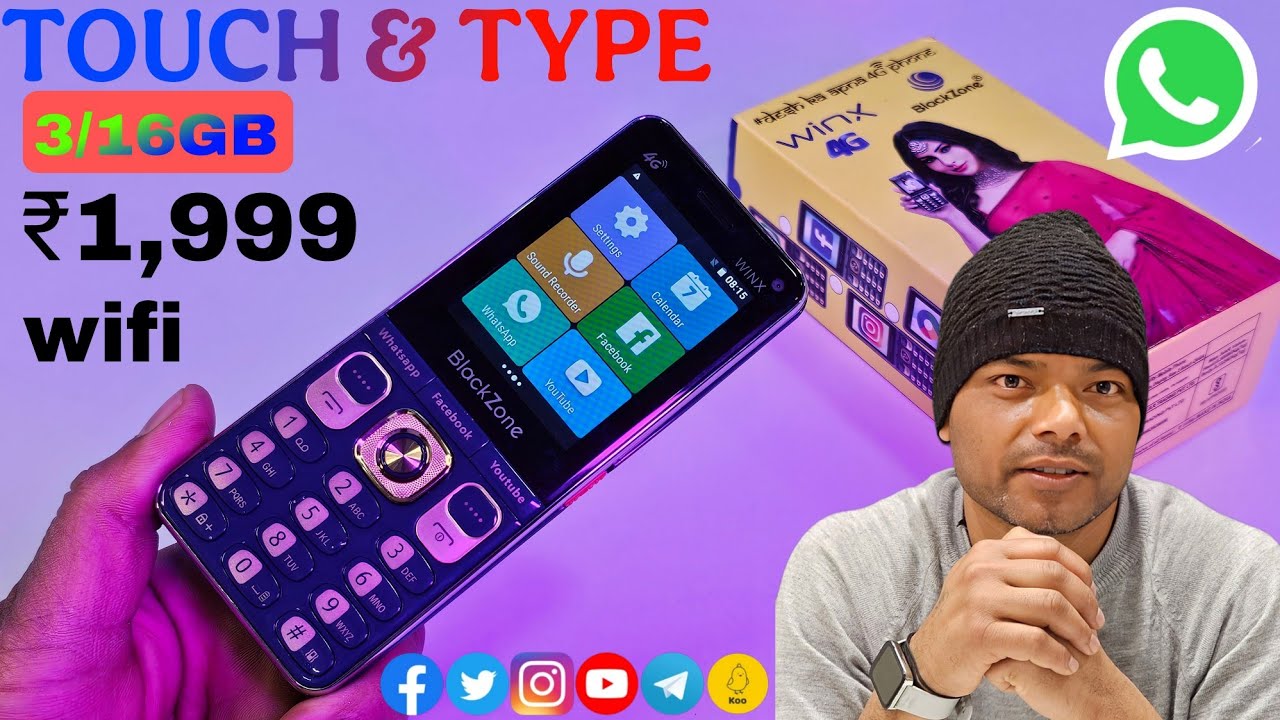 BlackZone winX 4G 2025! Touch & Type Android Phone | Unboxing | Review | Camera | Price