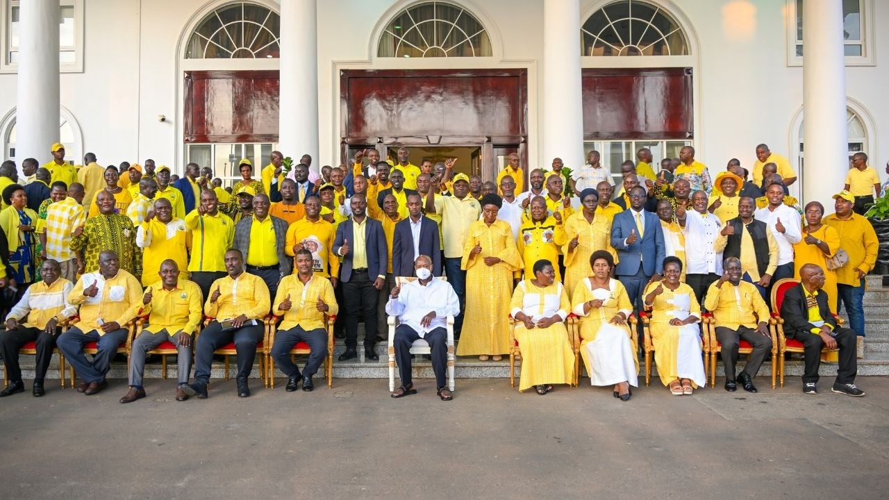 President Museveni meets NRM District Chairpersons at State House Entebbe