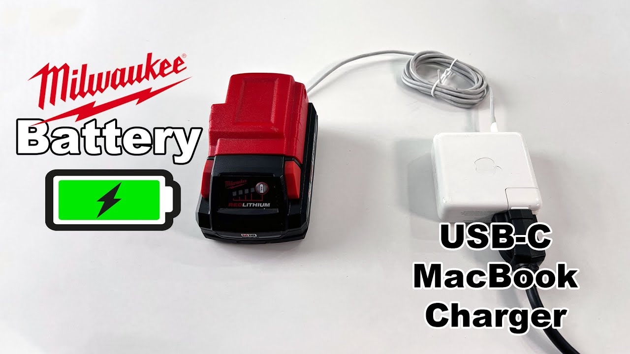 Charging Milwaukee Drill Battery With a USB-C MacBook Charger!