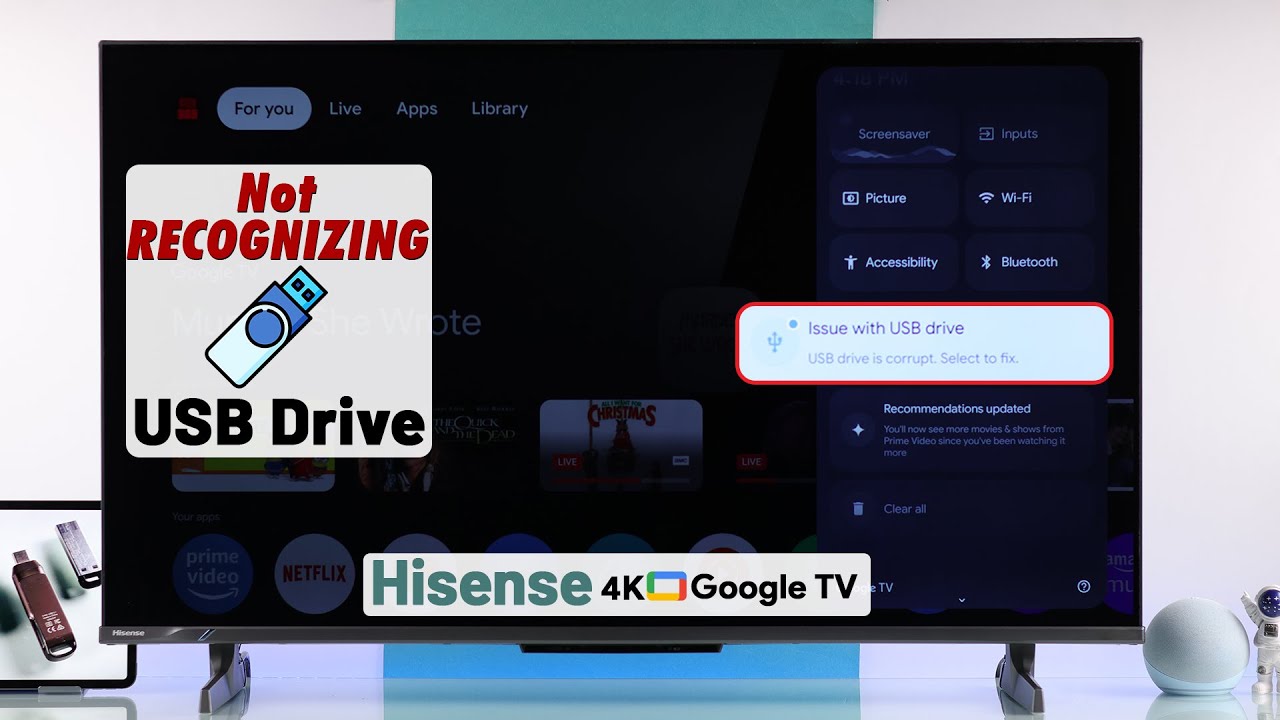 Hisense Google TV: Not Detecting USB Drive? - How to Fix!