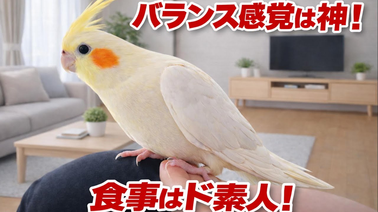 天才インコの初挑戦！成功の後に待っていた切ない結末…Cockatiel chicks are geniuses at shaking hands, but amateurs at eating