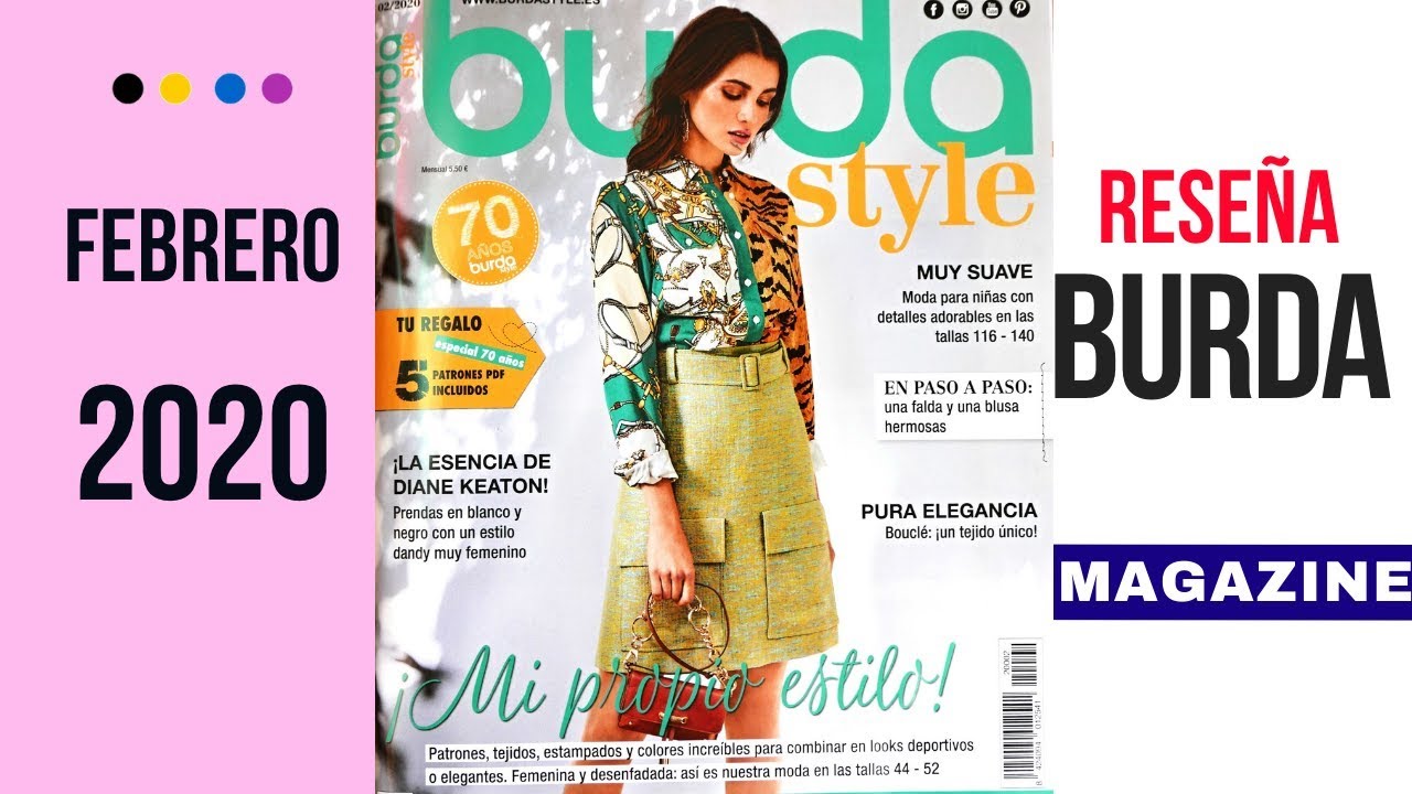 Reseña revista BURDA Style FEBRERO 2020 con Dibujos Técnicos