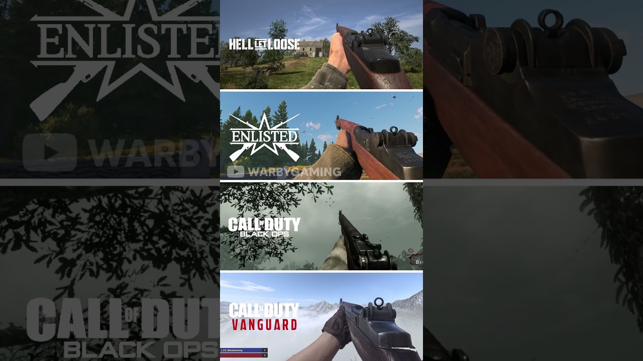 M1 Garand Comparison | Hell Let Loose vs Enlisted vs Black Ops 1 vs COD Vanguard