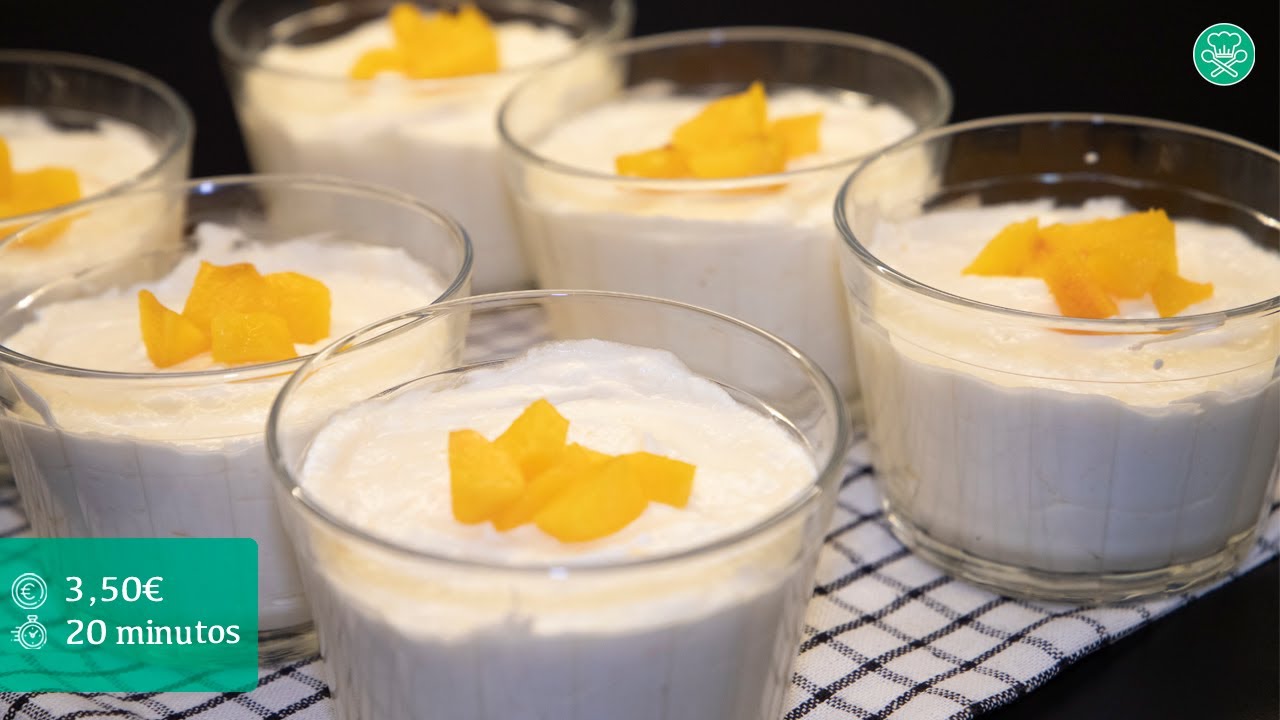 MOUSSE de MELOCOTÓN con 3 INGREDIENTES | Cocinandoporlavida
