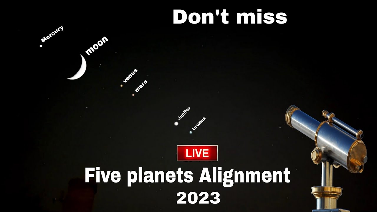 [Live] Five planets alignment in the night sky !! A rare planetary alignment of five planets live.