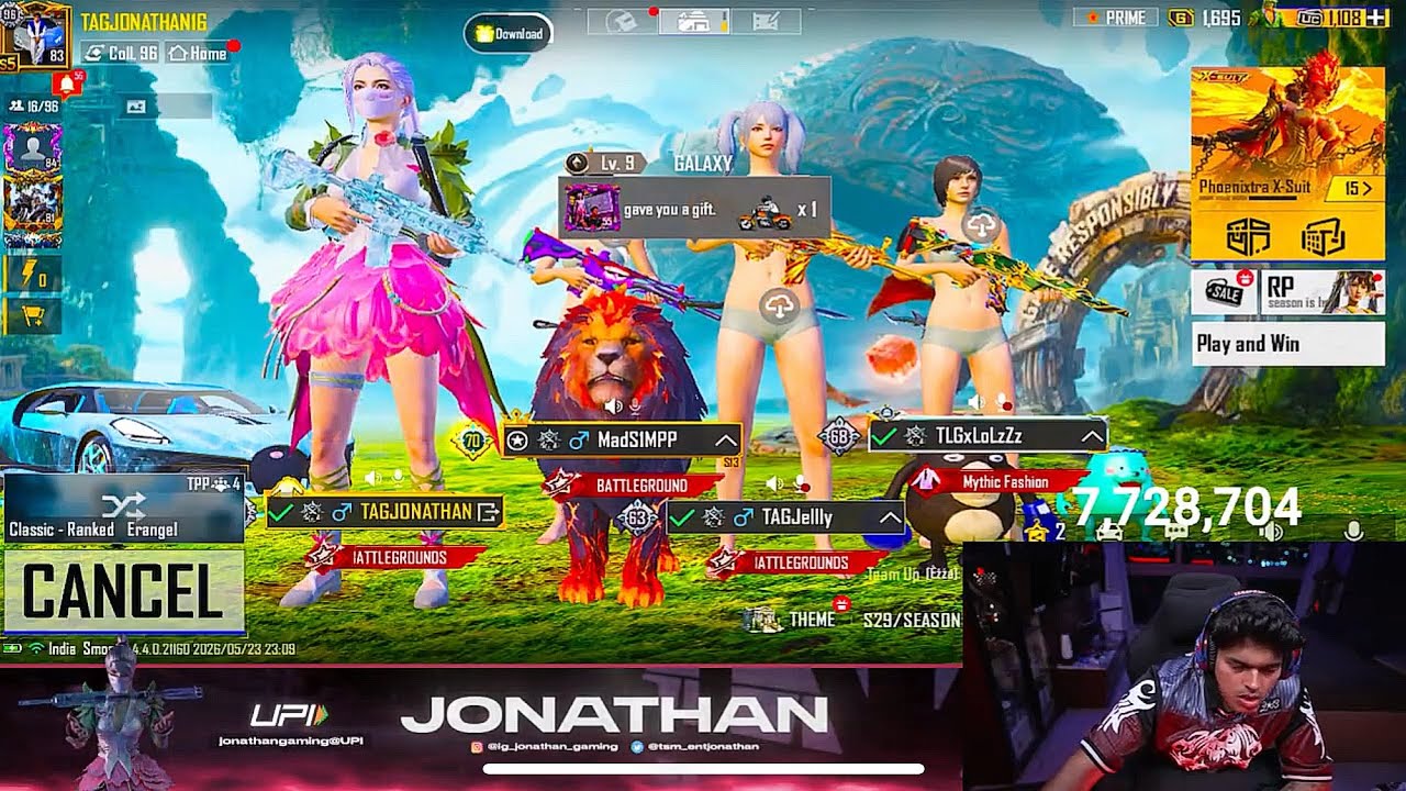 🔥40 Kills Jonathan New Highest Kill Record | BGMI 4.4 Update 😈| #jonathangaming