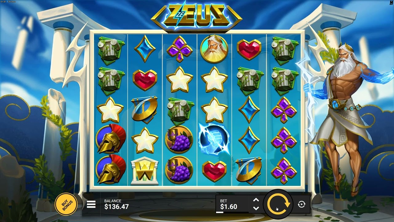 ⚡ Ze Zeus Slot (Hacksaw Gaming) | 96.34% RTP, Cluster Pays, Free Spins & Bonus Features!