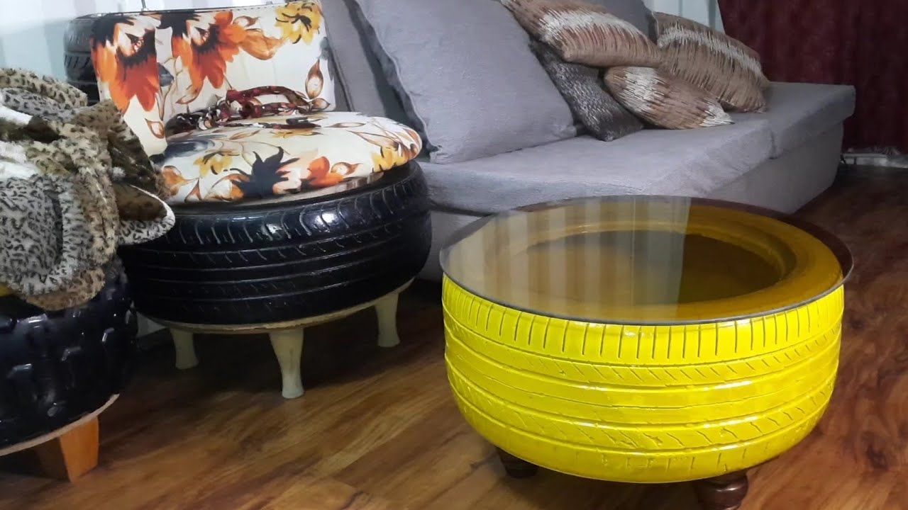 How to turn an old car tyre to a multipurpose table | DIY | Recycle