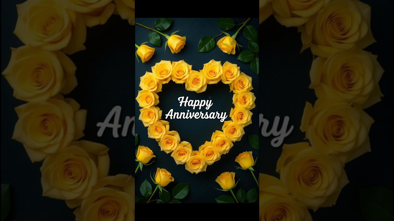 Happy Anniversary Wishes With Roses|Beautiful Anniversary Wish|Anniversary Wishes Card Simple
