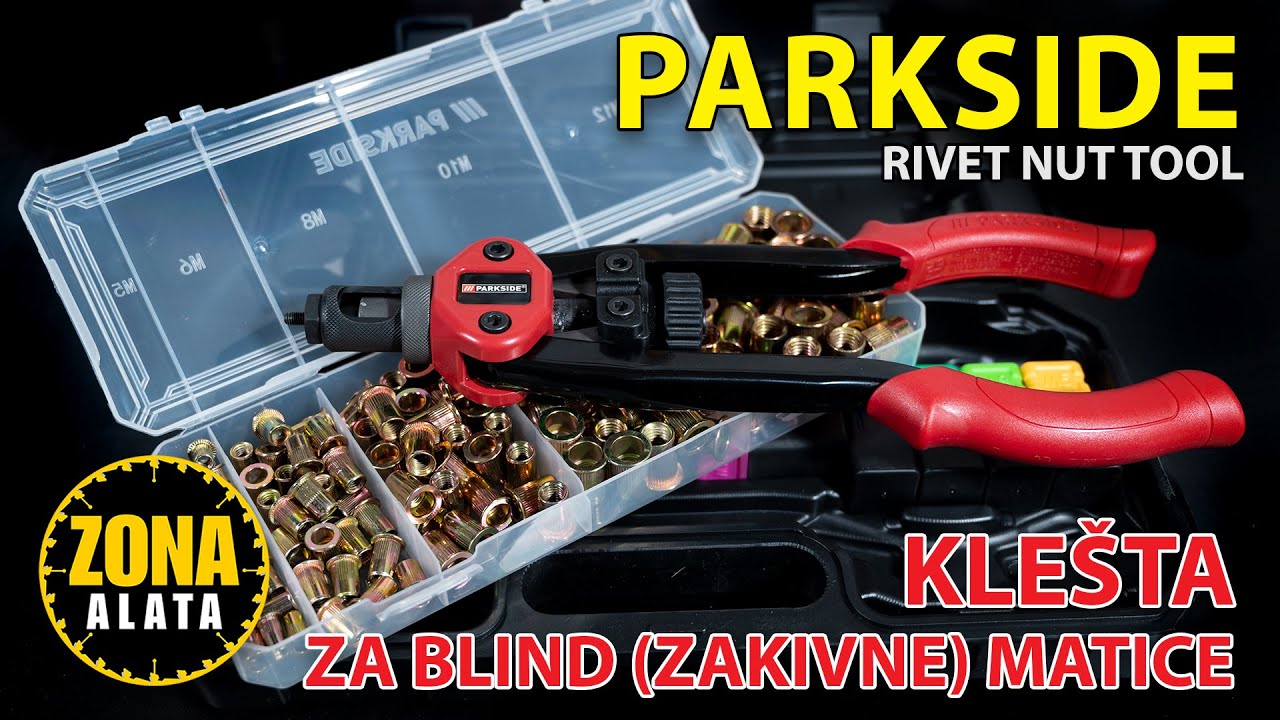 Parkside Klesta za Blind Matice - Zakivne Matice - Rivet Nut Tool Review - Recenzija TEST 4K